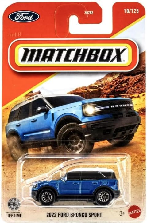 Matchbox 2022 Ford Bronco Sport [Blue] 10/125, 1:64 Scale Diecast Toy Vehicle