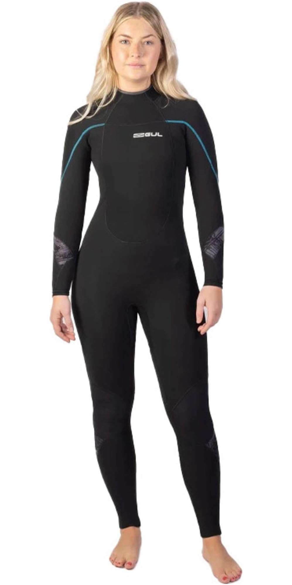 Gul Womens Response 5/3mm GBS Back Zip Wetsuit - Black - Thermal Warm Heat Layer Layers Easy Stretch Waterproof