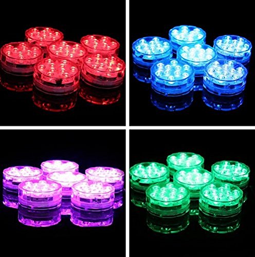 10 luci LED impermeabili sommergibili LED