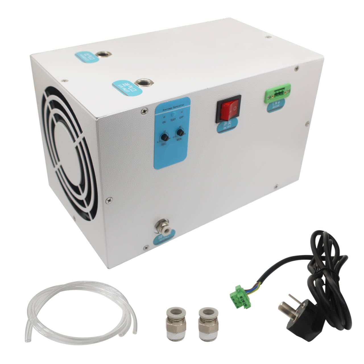 Secador refrigerativo de aire comprimido para compresor industrial filtro separador de humedad y aceite tratamiento del aire comprimido equipo industrial para laboratorio (260L/min)
