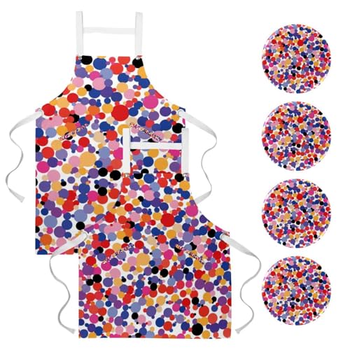 Tablier de cuisine pour restaurant et bar avec 4 broches incluses lot de 2 pièces
