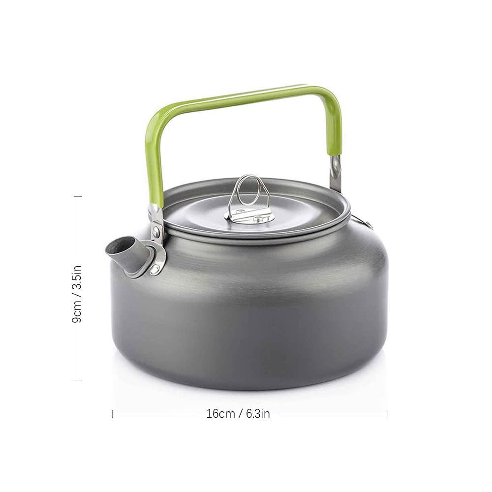 LIXADA Camping-Wasserkocher, 0,8 l/1,2 l/1,6 l, für kochendes Wasser, Kaffeekanne, Teekessel, Aluminiumlegierung, Teekanne mit Silikongriff, Tragetasche für Wandern, Outdoor, Picknick