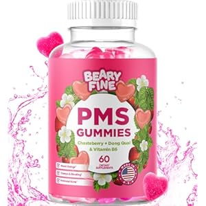 PMS Gummies – PMS Vitamins for Women & Teens – PMS Period Relief – Cramping, Bloating, Mood Swings – Made in The USA (Strawberry, 60 Count)