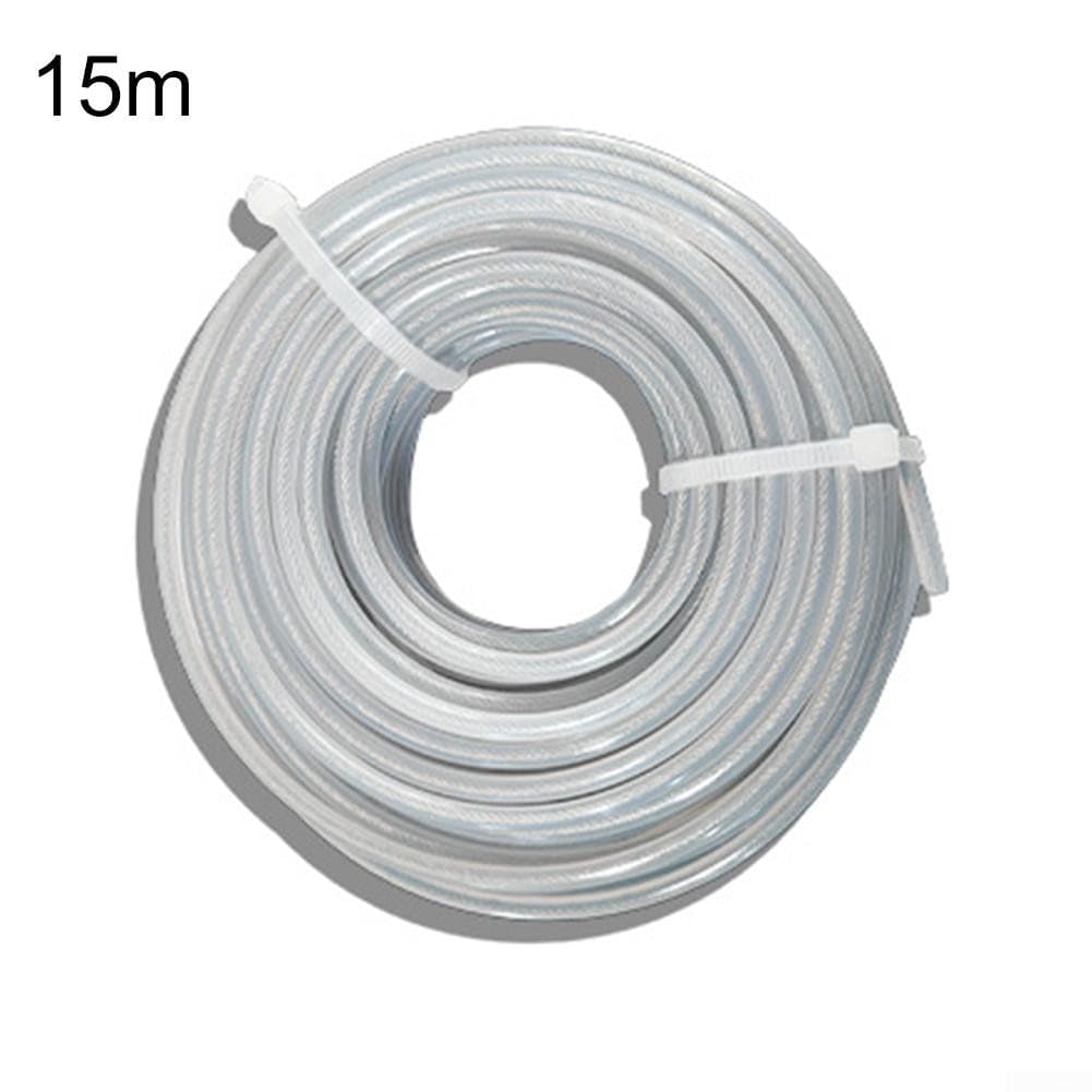 Fil d'acier de 4 mm pour tondeuse à gazon - 15 m - Robuste - Pour l'entretien de la pelouse et les débroussailleuses - Bobine de rechange (4)