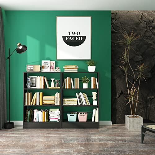 Oseillc 4 Tier Bookshelf, 47" Tall Bookcase, Metal Bookshelves And Bookcases, Free Standing Storage Black Bookshelf For Home Office Living Room And Bedroom, Multiple Bookshelves Can Be Combined (1) #TOP6