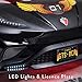 Cilek GTS EV Twin Race Car Bed, Remote Control, LED Lights, EV Sound FX, Vegan Leather Interior, License Plate, Red