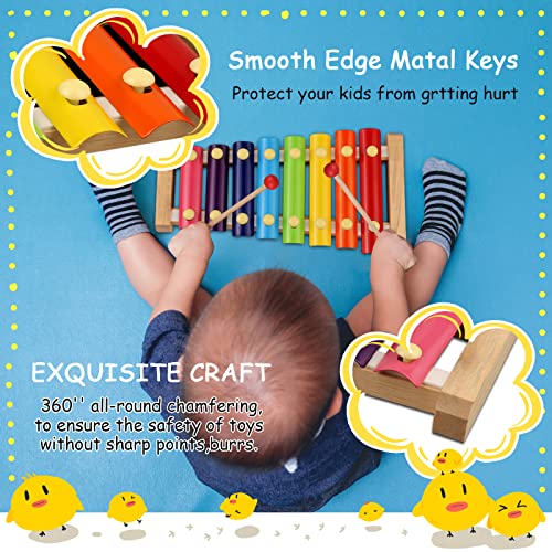 Looikoos Xylophone For Kids Wood Xylophone With 2 Mallets Educational& Preschool Learning Baby Percussion Wooden Musical Instruments Toys For Boys And Girls #TOP4