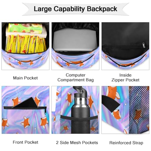 Sac à dos Galaxy Fox grand format mixte pour ordinateur et voyage - 3