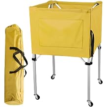 Ball Storage Cart with Wheels | Foldable Ball Basket Basket Basket | Large Capacity | Ball Organizer Basket | Ball Rack | Ball Case | Tennis Ball Cart, Soccer Ball Holder, Basketball Holder