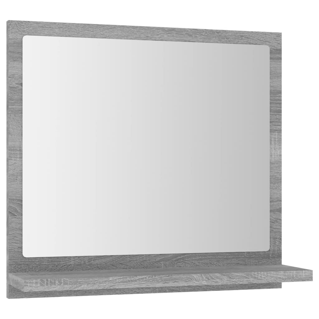 Lustro łazienkowe Sonoma antracytowe, 40 x 10,5 x 37 cm, lustro ścienne z szufladą z płyty wiórowej, odporne na wilgoć, do łazienki, szafki pod umywalkę, łatwy montaż ze zintegrowaną