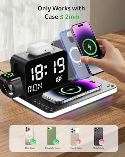 Acer Gadget S1 7-in-1 Wireless Charging Station with Bluetooth Clock & Ambient Lighting — view 8
