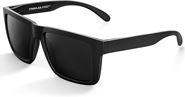 MAXJULI XXL Taille Extra Large Z87 Lunettes de soleil pour les grands têtes hommes TR90 Ultra-léger UV400 Verres de protection 8228