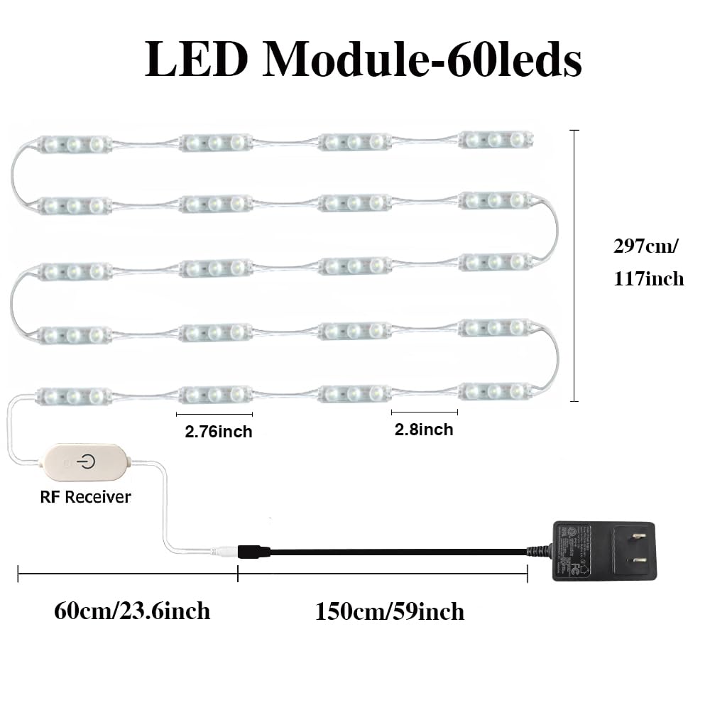 CUIHUAJIADE Hollywood Style Vanity Lights Kit, LED White 10ft Dimmable Mirror Lights,Vanity Lights for Mirror, Full Body Mirror, Vanity Mirror, Makeup Table & Bathroom Lighting(Mirror Not Include)
