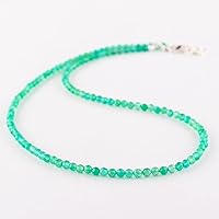 Vista 221 de Natural Moonstone Gemstones Choker Necklace, Faceted Rounds Beads, Silver Plated Jewelry, Healing Crystals, Birthday, Handamde, Minimalist, Women