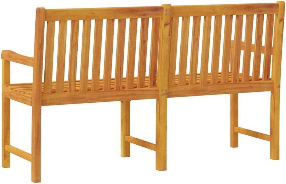 Patio Bench,Garden Benches for Outdoors,Home Furniture,Entryway Bench,Balcony Furniture, for Patio,Park,Lawn,Yard, 59.1" Solid Acacia Wood