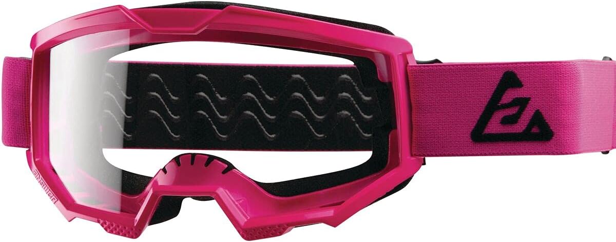 Answer Racing 446612 Apex 1 Goggles with Anti-Fog and Anti-Scratch Lens, Pink/Black, 40mm Strap