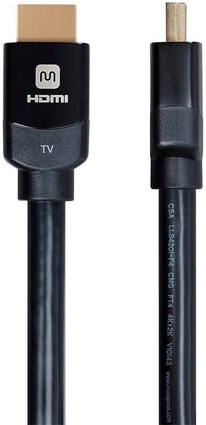 Monoprice High Speed HDMI Cable - 30 Feet - Black, Active, 4K@60Hz, HDR, 18Gbps, 28AWG, YUV 4:4:4, CL2 - DynamicView