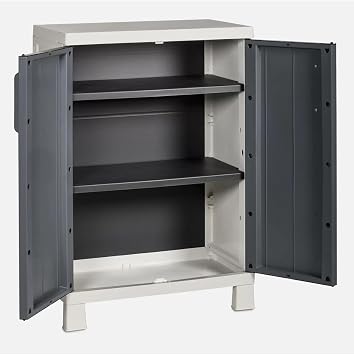 Evinizin Atölyesi Plastik Bahçe Dolabı, Temizlik Dolabı, Mutfak Dolabı, Plastik Dolap 65 * 38 * 93H cm