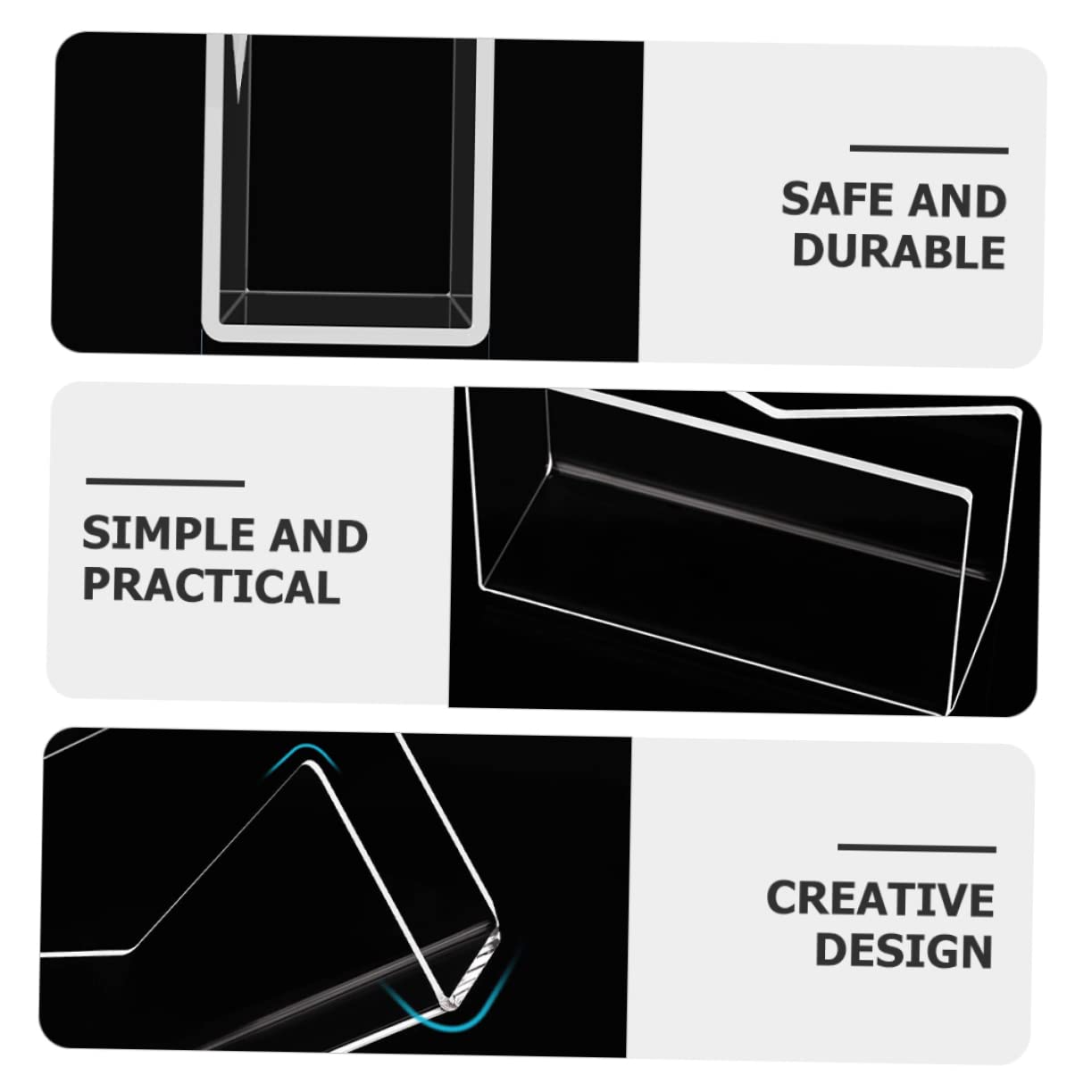 Organiseur De Courrier En Acrylique Transparent – 2 Compartiments – Idéal Bureau, Salon, Rangement Documents Et Lettres
