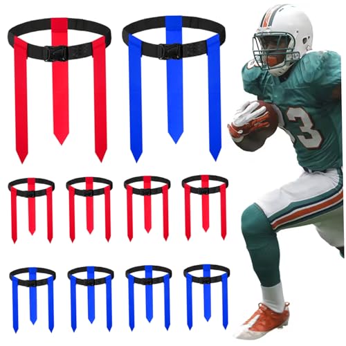 Drapeaux de flag football Amelaid avec ceintures ajustables multi-joueurs pour le sport