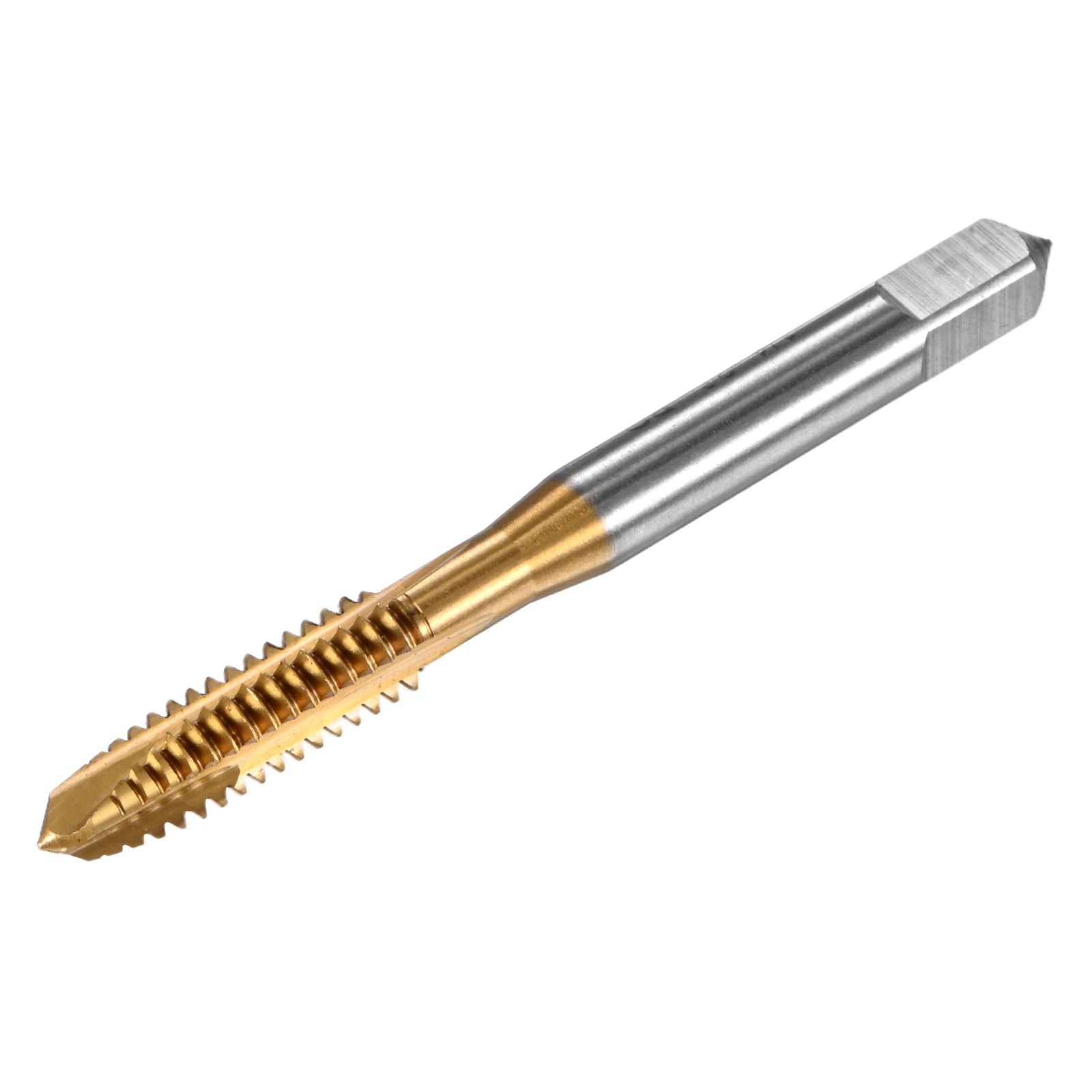 M METERXITY 1-Pack 1/4-20 UNC Thread Tap, HSS Titanium Coated 70mm Length Straight Flute Right Hand Thread Screw Tapping Tool for Drilling/Milling Machines/CNC Machine Tools