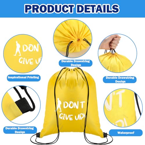 Kacctyen 60 Pcs Thank You Inspiration Gifts Bags Bulk Drawstring Backpack 13" x 17" Employee Appreciation Gifts Motivational Gym Sports Sack Pack Team Bag for Women Men Teachers Coworker Homeless3