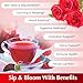 VEGS Rose Petals Tea, 100% Pure Real Red Rose 60 Pyramid Tea Bags - Premium Freeze Dried, Edible Grade Organic Rose Petals for Digestion, Skin Glow, Cleanse Support - No Caffeine & Sugar-Free