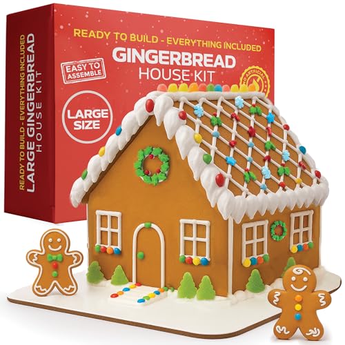 Large Gingerbread House Kit - 16 Piece Holiday...