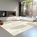 Tzvpsu Girls bedroom Cream Khaki Simple Design Anti-Slip Durable Carpet,cosy bedroom accessories,hearth rug 200x300cm