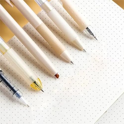 Image of 6 in 1 Korean Aesthetic Pastel Pen Set Blue Ink Cute Stationery for Girls Kawaii Fancy Gift Pens Aesthetic Office Supplies