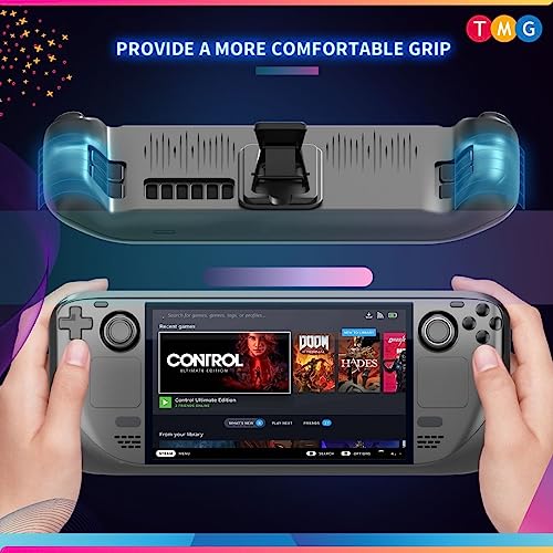 Image of TMGKickstand Protective Case for Steam Deck, TPU Protective Anti-drop Back Cover with Bracket Compatible with Steam Deck