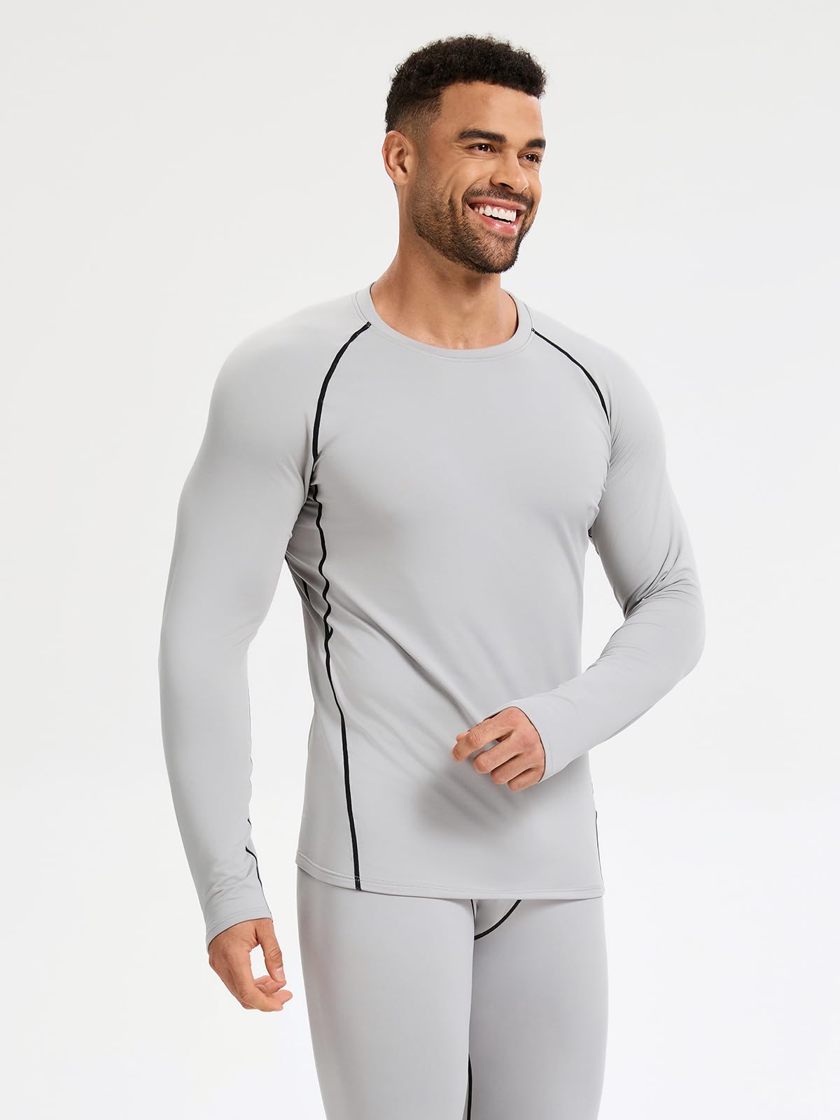 5–6 Packungen Langarm-Kompressionsshirt für Herren, Sport-Baselayer, Workout-Shirt, athletische Oberteile, Laufshirts für Herren