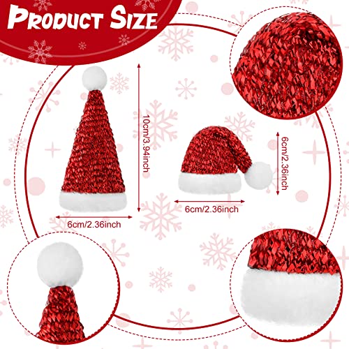 Mini chapeaux de Noël en peluche pour décoration de table et couvre-bonbons - 2