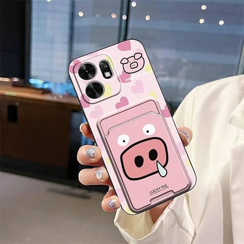 Phone Case Compatible with Honor Play60A, Waterproof Anti-knock Soft case Cover Card slot Silicone Design Cartoon Dirt-resistant
