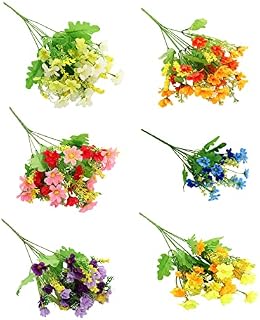 Artificial Flower Faux Silk Daisy, Fake Daisy Greenery Shrubs Plants, for Indoor Home Wedding Party and Home Garden Party Decoration Assorted