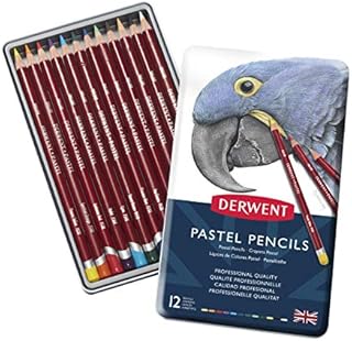 Derwent Pastel Pencils, Drawing & Writing, Set Of 12, Ideal For Blending & Colouring, Professional Quality, 32991