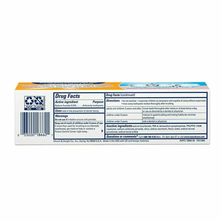 Arm & Hammer Advance White Toothpaste with Baking Soda & Peroxide, 4.3 oz