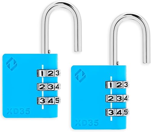 Miniatura 2 de XD35 Candado de combinación de 3 dígitos para gimnasio, deportes, escuela y empleados, al aire libre, caja de herramientas, estuche, cerca y