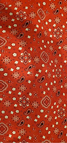 Sedona Designz Bandana Print Poly Cotton Fabric – 58' Wide, Soft &Amp; Breathable Material – Durable &Amp; Wrinkle-Resistant For Crafts, Apparel &Amp; Diy Projects