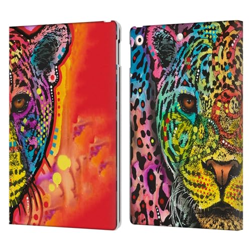 Étui Portefeuille Apple iPad 10.2 Cuir Dean Russo Léopard Head Case Designs