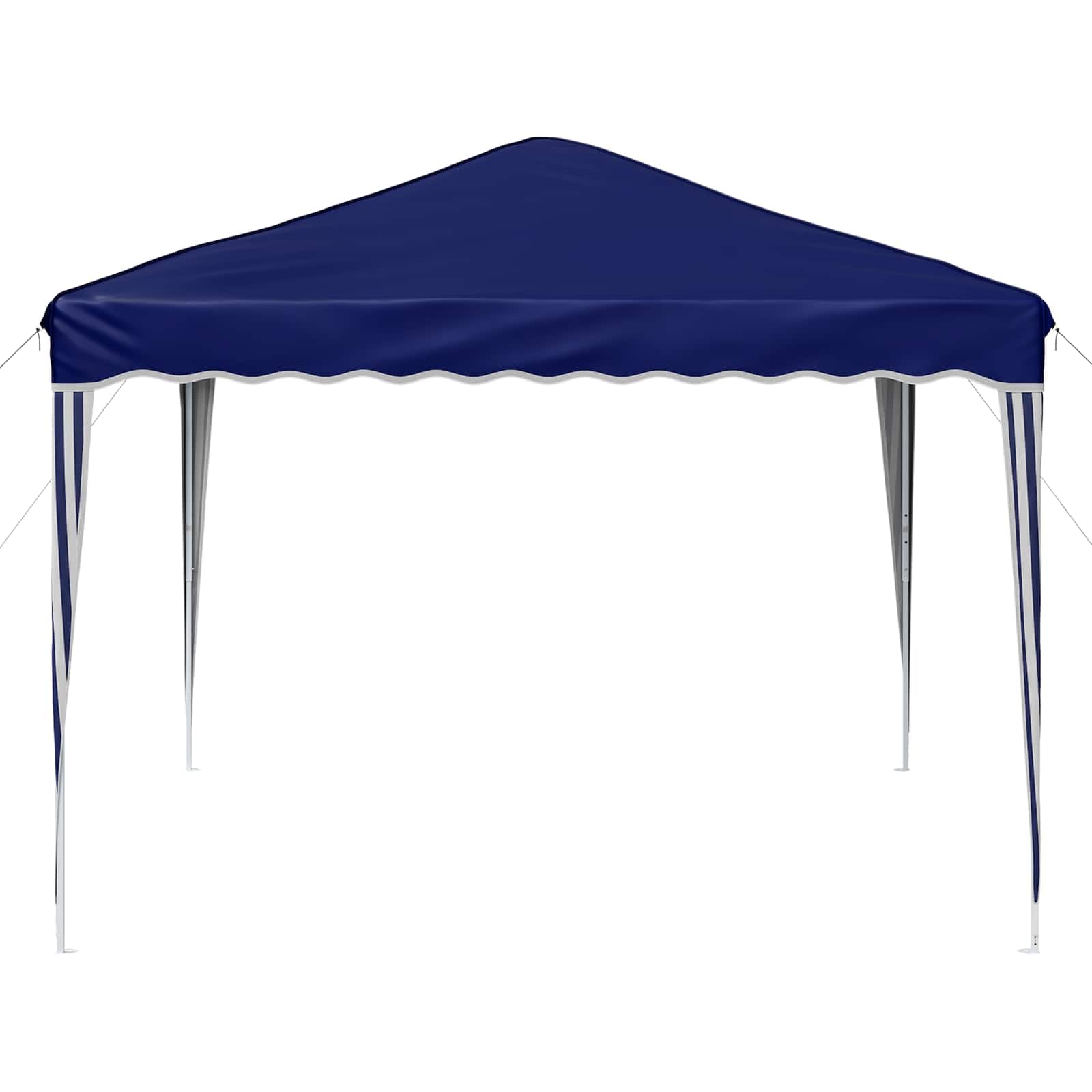Namiot imprezowy Pop-up, niebieski, 288 x 288 x 245 cm, materiał Oxford, odporny na warunki atmosferyczne, z ochroną przed promieniowaniem UV, wytrzymała metalowa rama, w zestawie z linkami