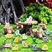 Seqiuay 42 Pcs Mini Resin Animal, 42 Tiny Resin Animals, Miniature Little Small Animal Figurines for Micro Fairy Garden Landscape Accessories Dollhouse Hide Crafts Decor Aquarium Toys