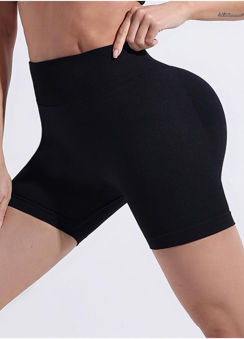 Workout Yoga Shorts for Women High Waist Butt Lifting Tights Gym Running Seamless Biker Shorts