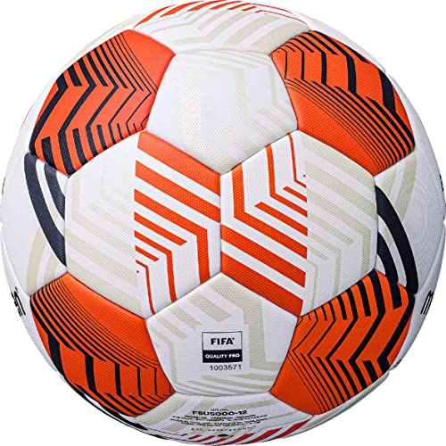 Uefa Europa League Uel Official Football, White/Orange/Black, Model: 5000 'Match Ball', Size 5 #TOP2