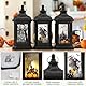 3 Stück Halloween Deko Kürbis Laterne, Halloween Laterne Outdoor mit LED Kerze, Halloween Deko Garten mit Batterie, Herbstdeko Laterne Kerzen, Kürbislaterne zum Aufhängen Herbst Innen Außen Baum Licht