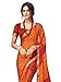 SIRIL Women's Bandhani Printed Chiffon Saree With Blouse(2612S2080_) 5.5 Meters Orange & Red