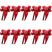 100Pcs nœuds d'antenne de voiture,ruban de satin décoratif,décoration de voiture,pour mariage