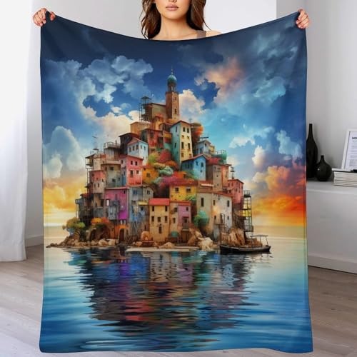 Couverture jeté flannel douce chaud pour canapé et chaise à repos