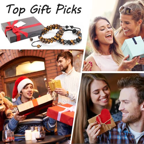 Hermolante Tiger Eye Bracelet, Natural Stone Bracelet, Chakra Bracelet, Double Strength 8Mm Adjustable Protection Bracelet, Beaded Bracelet Bringing Health And Prosperity, Bracelet For Men Women #TOP6