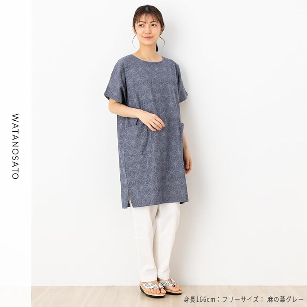 Amazon.co.jp: 綿の郷(ワタノサト) 日本製 後ボタン 半袖